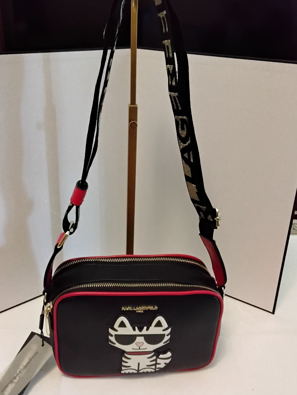 Karl Lagerfeld Black Maybelle Crossbody Bag - New With Tags